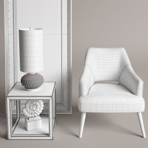 Uttermost Dree, Accent Chair, Barren, Julie, Accent Table