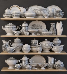 Classic porcelain dinnerware set