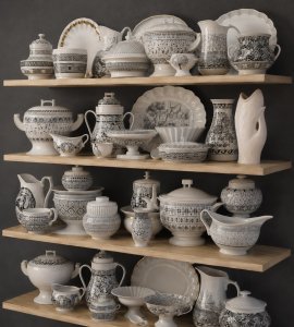 Classic porcelain dinnerware set
