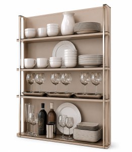 Decorative set of dishes for the kitchen