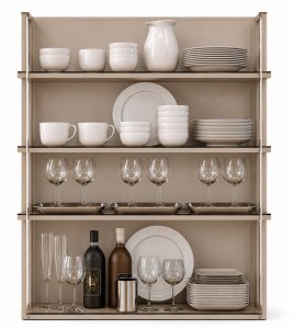 Decorative set of dishes for the kitchen