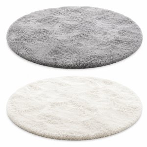 Benuta Dave Round Fur Rug (3 colors)