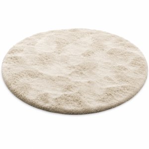 Benuta Dave Round Fur Rug (3 colors)
