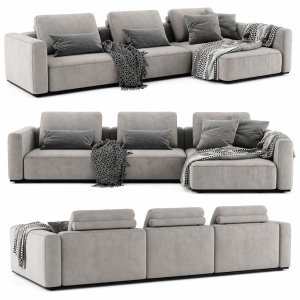 Poliform Westside Chaise Longue Sofa