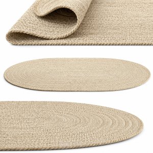 SAFAVIEH Dina Coastal Jute Rug Oval