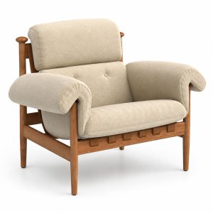 Otis Armchair Italian Boucle Mushroom Soho Home