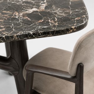 Poliform Curve dining table armchair set