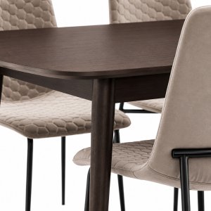 Opus dining chair and Garda Decor table