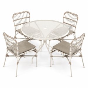Lucy dining chairs by Vincent sheppard and Cambi Round table By Emu