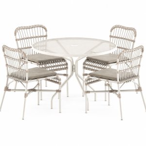 Lucy dining chairs by Vincent sheppard and Cambi Round table By Emu
