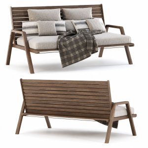Mary wooden garden loveseat MR50 by Bpoint Design