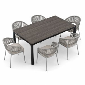 Mate Outdoor Dining Chair and SOFT Teak dining table