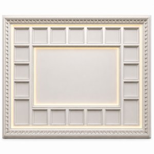 Modern coffered illuminated ceiling