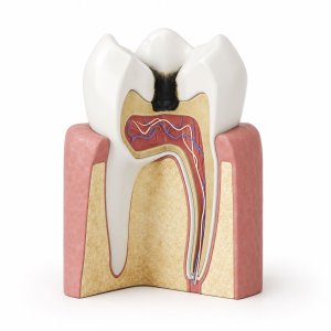 Stages of dental caries and dental implant