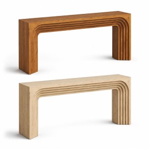 Crate and Barrel Valo Wood Console Table