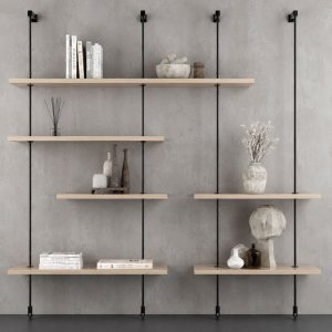 Minimal Shelves With Decorative Objects