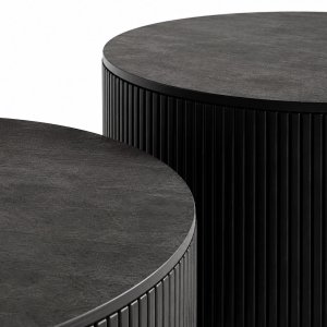 Roller Max Round Storage Coffee Table ETHNICRAFT