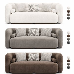 Scandinavian style velvet sofa
