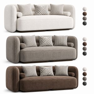 Scandinavian style velvet sofa