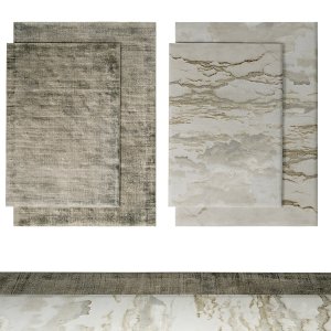 Set of 4 rugs from Luxdeco Blade and Balfour series